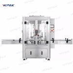 Автоматическая пневматическая линия розлива в стеклянные банки с 2 головками для кокосового масла