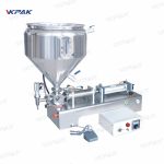 Полуавтоматическая пневматическая машина для наполнения густых соусов кремом со смешиванием