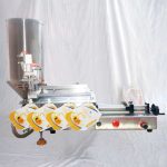 Полуавтоматическая пневматическая машина для наполнения готовых пакетов с носиком